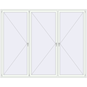 REHAU ENERGY-SAVING SYNEGO MD 3000x2400 mm RAL 9016 Traffic white two-sided