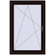 REHAU OPTIMUM EURO-DESIGN 70 900x1300 mm BLACK_BROWN dwustronny
