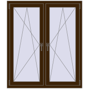 REHAU ENERGY-SAVING SYNEGO MD 1155x1340 mm DARK_OAK dwustronny