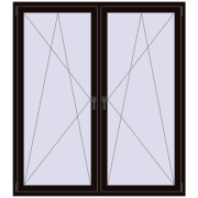 REHAU OPTIMUM EURO-DESIGN 70 1600x1800 mm BLACK_BROWN two-sided
