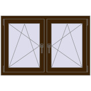 REHAU ENERGY-SAVING SYNEGO MD 1200x770 mm DARK_OAK dwustronny