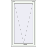 REHAU RENOVATION EURO 70 800x1500 mm RAL 9016 Traffic white two-sided
