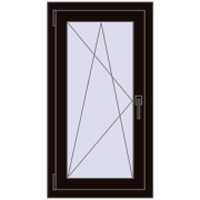 REHAU OPTIMUM EURO-DESIGN 70 540x1000 mm BLACK_BROWN two-sided