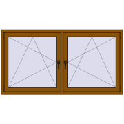 Okna skrzydłowe 1840x935 mm REHAU ENERGY-SAVING SYNEGO MD GOLDEN OAK dwustronny