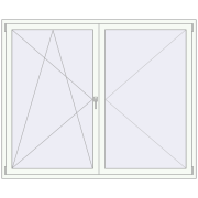 REHAU OPTIMUM EURO-DESIGN 70 1930x1580 mm RAL 9016 Traffic white two-sided