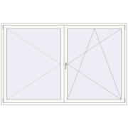 REHAU ENERGY-SAVING SYNEGO MD 2300x1500 mm RAL 9016 Traffic white two-sided