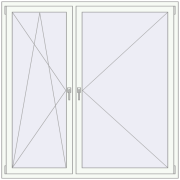 REHAU ENERGY-SAVING SYNEGO MD 1700x1700 mm RAL 9016 Traffic white dwustronny REHAU ENERGY-SAVING SYNEGO MD 1700x1700 mm RAL 9016 Traffic white dwustronny