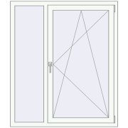 REHAU OPTIMUM EURO-DESIGN 70 1200x1400 mm RAL 9016 Traffic white two-sided