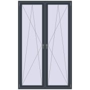 REHAU ENERGY-SAVING SYNEGO MD 1400x2300 mm ANTHRACITE_GREY_STRUKTURAL two-sided