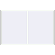 Tilt-and-Turn 2250x1500 mm ALU STANDARD 72 RAL 9016 Traffic white two-sided