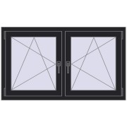 REHAU ENERGY-SAVING SYNEGO MD 1320x740 mm BLACK_ULTI-MATT dwustronny