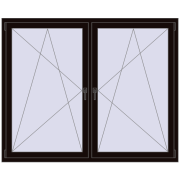 REHAU ENERGY-SAVING SYNEGO MD 1755x1445 mm BLACK_BROWN two-sided