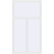 REHAU OPTIMUM EURO-DESIGN 70 1200x2200 mm RAL 9016 Traffic white two-sided
