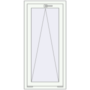 REHAU OPTIMUM EURO-DESIGN 70 590x1240 mm RAL 9016 Traffic white two-sided