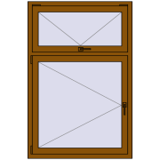 REHAU OPTIMUM EURO-DESIGN 70 1000x1500 mm GOLDEN OAK two-sided