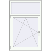 REHAU ENERGY-SAVING SYNEGO MD 900x1400 mm RAL 9016 Traffic white two-sided