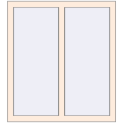 REHAU OPTIMUM EURO-DESIGN 70 900x1000 mm CREAME_WHITE_50L-2 two-sided