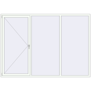 REHAU OPTIMUM EURO-DESIGN 70 2700x1900 mm RAL 9016 Traffic white two-sided