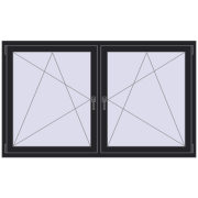 REHAU ENERGY-SAVING SYNEGO MD 1770x1070 mm BLACK_ULTI-MATT two-sided
