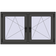 REHAU ENERGY-SAVING SYNEGO MD 1320x740 mm BASALT_GREY dwustronny REHAU ENERGY-SAVING SYNEGO MD 1320x740 mm BASALT_GREY dwustronny