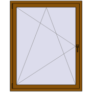 REHAU OPTIMUM EURO-DESIGN 70 1200x1400 mm GOLDEN OAK two-sided