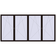 REHAU ENERGY-SAVING SYNEGO MD 4700x2300 mm BLACK_BROWN two-sided