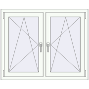 Okna skrzydłowe 1095x905 mm REHAU ENERGY-SAVING SYNEGO MD BLACK_ULTI-MATT zewnętrzny