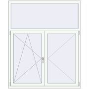 REHAU OPTIMUM EURO-DESIGN 70 1450x1750 mm RAL 9016 Traffic white two-sided
