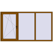 REHAU ENERGY-SAVING SYNEGO MD 2160x1220 mm GOLDEN OAK two-sided
