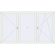 REHAU ENERGY-SAVING SYNEGO MD 2700x1600 mm RAL 9016 Traffic white two-sided