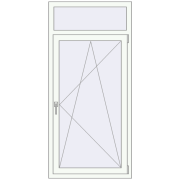 Okna skrzydłowe 800x1700 mm REHAU BRILLANT DESIGN RAL 9016 Traffic white dwustronny