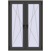 Okna skrzydłowe 1035x1460 mm REHAU ENERGY-SAVING SYNEGO MD BASALT_GREY dwustronny