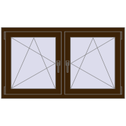 REHAU ENERGY-SAVING SYNEGO MD 1320x740 mm DARK_OAK dwustronny