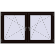 REHAU ENERGY-SAVING SYNEGO MD 1530x860 mm BLACK_BROWN dwustronny