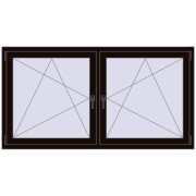 Okna skrzydłowe 1840x935 mm REHAU ENERGY-SAVING SYNEGO MD BLACK_BROWN dwustronny