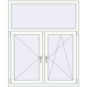 Okna skrzydłowe 1200x1450 mm REHAU OPTIMUM EURO-DESIGN 70 RAL 9016 Traffic white dwustronny