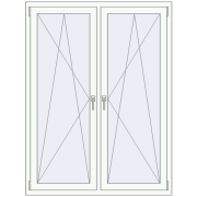 REHAU OPTIMUM EURO-DESIGN 70 1300x1650 mm RAL 9016 Traffic white two-sided