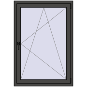 REHAU ENERGY-SAVING SYNEGO MD 900x1300 mm BASALT_GREY two-sided