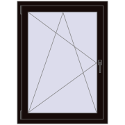REHAU ENERGY-SAVING SYNEGO MD 900x1200 mm BLACK_BROWN two-sided