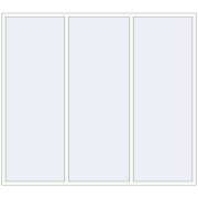 REHAU OPTIMUM EURO-DESIGN 70 2600x2300 mm RAL 9016 Traffic white two-sided