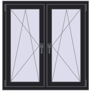 Okna skrzydłowe 1095x1115 mm REHAU ENERGY-SAVING SYNEGO MD BLACK_ULTI-MATT dwustronny Okna skrzydłowe 1095x1115 mm REHAU ENERGY-SAVING SYNEGO MD BLACK_ULTI-MATT dwustronny