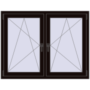 REHAU ENERGY-SAVING SYNEGO MD 1260x1010 mm BLACK_BROWN dwustronny