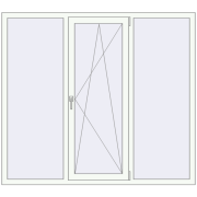 REHAU OPTIMUM EURO-DESIGN 70 1750x1560 mm RAL 9016 Traffic white two-sided