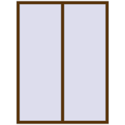 REHAU OPTIMUM EURO-DESIGN 70 1460x2000 mm WALNUT two-sided