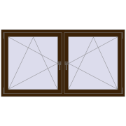 REHAU ENERGY-SAVING SYNEGO MD 1785x950 mm DARK_OAK dwustronny