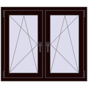 Okna skrzydłowe 1095x905 mm REHAU ENERGY-SAVING SYNEGO MD CHOCOLATE_BROWN dwustronny