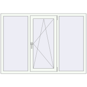 REHAU OPTIMUM EURO-DESIGN 70 1650x1160 mm RAL 9016 Traffic white two-sided