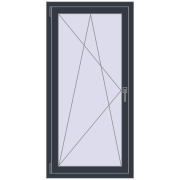 Okna skrzydłowe 745x1475 mm REHAU ENERGY-SAVING SYNEGO MD ANTHRACITE_GREY_STRUKTURAL dwustronny