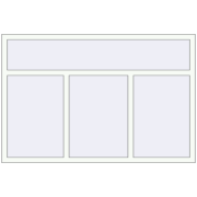 REHAU ENERGY-SAVING SYNEGO MD 1800x1200 mm RAL 9016 Traffic white two-sided