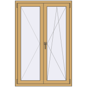 ALU STANDARD 72 1000x1500 mm RAL 1002 Sand yellow two-sided